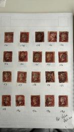 Penny red gestempeld met plaatnummers, Postzegels en Munten, Postzegels | Europa | UK, Ophalen of Verzenden, Gestempeld