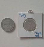 Zilveren gulden en halve gulden Wilhelmina 1928 en 1923, ½ gulden, Zilver, Ophalen of Verzenden, Koningin Wilhelmina