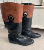 Leuke leren laarzen, 39, Vintage, Hoge laarzen, Zwart, Ophalen of Verzenden, Zo goed als nieuw
