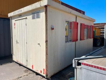 Kantoorunit met keukenblok en toilet, 5x3 meter bouwkeet beschikbaar voor biedingen