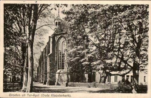 Ter Apel - Oude Kloosterkerk, Verzamelen, Ansichtkaarten | Nederland, Gelopen, Groningen, Voor 1920, Verzenden