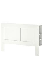 IKEA BRIMNES hoofdbord, Huis en Inrichting, Ophalen, Wit, Tweepersoons, Zo goed als nieuw