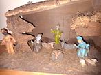 Oude kerststal met figuren, Ophalen, Zo goed als nieuw