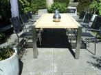 Prachtige TEAK HOUTEN / RVS tuin set 6pers., Ophalen, Teakhout, Tuinset, Eettafel