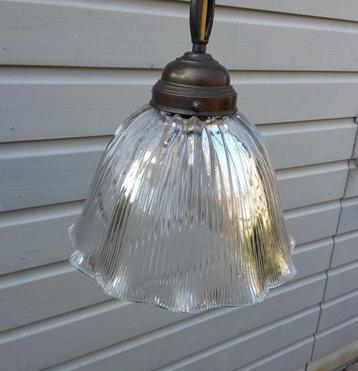 Grote Art Deco Holophane lamp beschikbaar voor biedingen