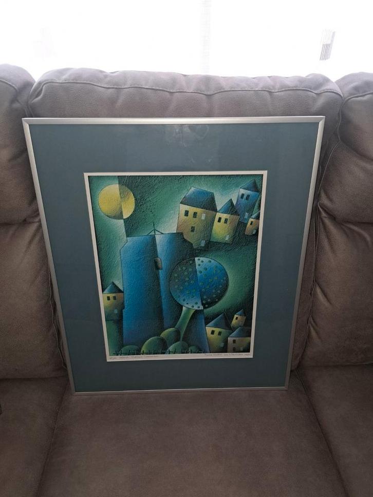 Bauke weistra 1932-2013 zeefdruk "oldehove leeuwarden", Antiek en Kunst, Kunst | Schilderijen | Abstract, Ophalen of Verzenden