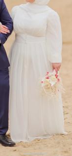 Trouwjurk gemeentejurk nikah 48 xl xxl, Ophalen of Verzenden, Zo goed als nieuw, Wit, Trouwjurk
