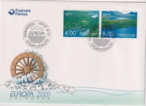 Foroyar 2001 Sa068 EUROPA Watermanagement Watermolenrad, Postzegels en Munten, Postzegels | Eerstedagenveloppen, Onbeschreven