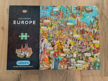 Exploring Europe, gibsons puzzel 1000 stukjes beschikbaar voor biedingen