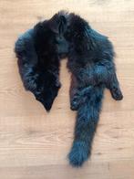 Vintage zwart nerts bont stola zwart met clip 100 cm, Ophalen of Verzenden, Zo goed als nieuw, Sjaal
