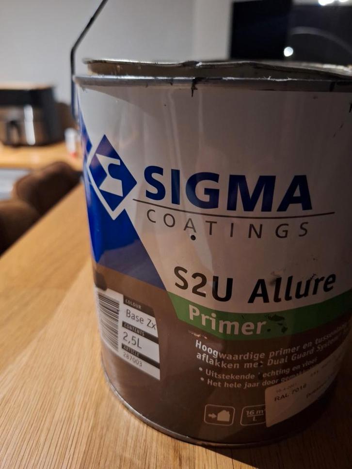 Sigma Allure Primer RAL 7016 - 2 liter, Doe-het-zelf en Verbouw, Verf, Beits en Lak, Ophalen of Verzenden