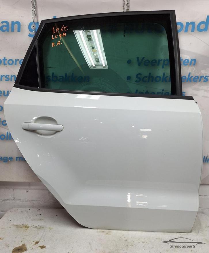 Deur Portier VW Polo 6R 6C rechts achter compleet LC9A, Auto-onderdelen, Carrosserie en Plaatwerk, Deur, Volkswagen, Gebruikt