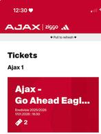 Ajax - Go Ahead Eagles (2 kaarten), Tickets en Kaartjes, Twee personen, April