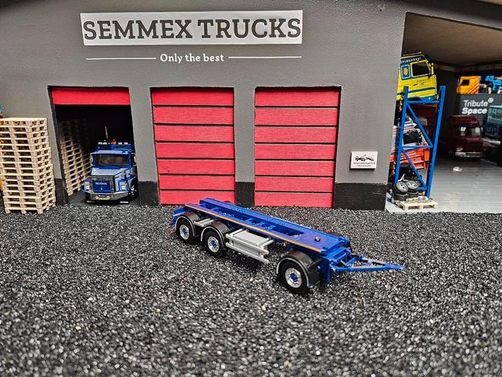 Wsi containeraanhanger b keus, Hobby en Vrije tijd, Modelauto's | 1:50, Zo goed als nieuw, Bus of Vrachtwagen, Wsi, Ophalen of Verzenden