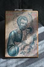 Mooie oude ICOON OP HOUT, Ophalen of Verzenden