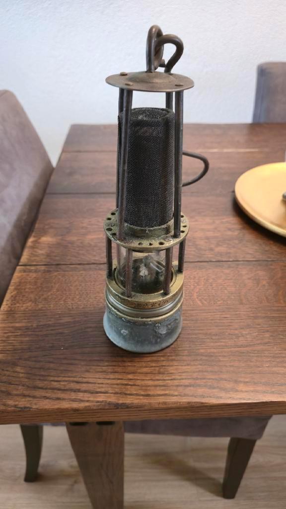 Oude mijnwerkerslamp, Antiek en Kunst, Antiek | Lampen, Ophalen of Verzenden