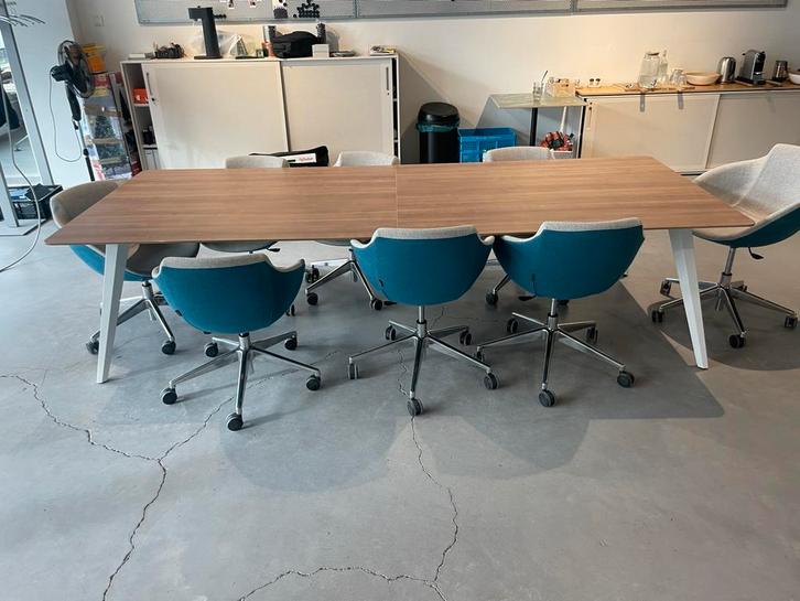 Mooie kuipstoelen voor bureau/eettafel (4 stuks), Huis en Inrichting, Bureaustoelen, Gebruikt, Bureaustoel, Blauw, Ophalen
