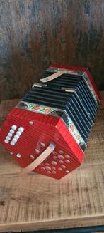 concertina accordeon vintage vaste prijs 75 euro, Muziek en Instrumenten, Accordeons, Ophalen of Verzenden, Gebruikt, 120-bas