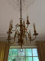 Antiek koperen kroonluchter, Huis en Inrichting, Lampen | Kroonluchters, Ophalen, Gebruikt