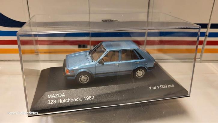 Whitebox Mazda 323 Hatchback Blue Metallic - 1982, Hobby en Vrije tijd, Modelauto's | 1:43, Zo goed als nieuw, Auto, Overige merken