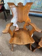 2 Antieke Houten Stoelen met Armleuning, Antiek en Kunst, Ophalen