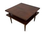 Vintage Salontafel vierkant in rosewood jaren 60 design, Huis en Inrichting, Tafels | Salontafels, Gebruikt, 50 tot 100 cm, Vintage