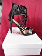 Open lederlook stilettopump maat 37, Ophalen, Pumps, Zwart, Nieuw