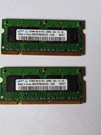 2x Samsung 512MB DDR2 Geheugen, Computers en Software, RAM geheugen, Gebruikt, Ophalen of Verzenden, DDR2, Laptop