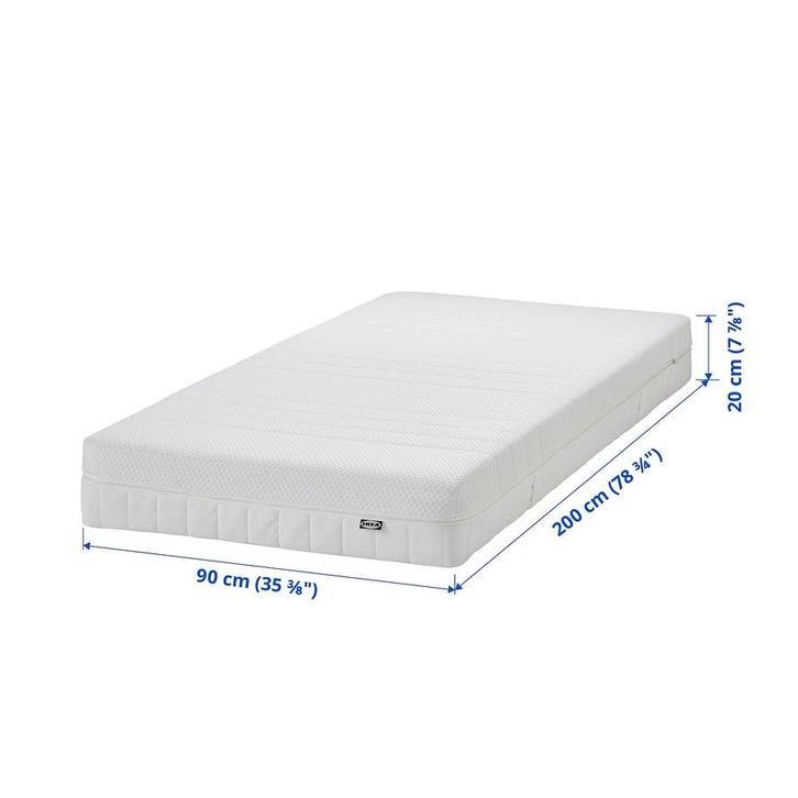 2x IKEA Akrehamn Matras 90x200 stevig, Huis en Inrichting, Slaapkamer | Matrassen en Bedbodems, Zo goed als nieuw, Matras, 90 cm