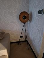 Industriële Staande Lamp - Zwart/Goud - 155cm, Huis en Inrichting, Lampen | Vloerlampen, Ophalen