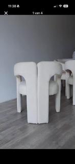 Teddy stoel, Huis en Inrichting, Stoelen, Wit, Zo goed als nieuw, Stof, Vijf, Zes of meer stoelen