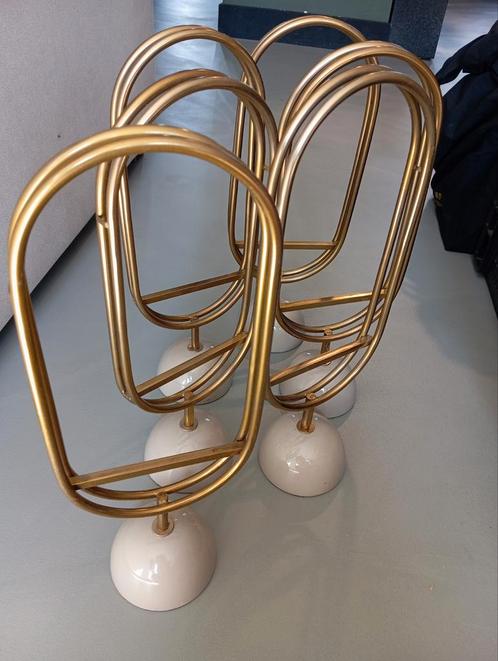 Kaartenhouders - Set van 4 - Goudkleurig, Huis en Inrichting, Woonaccessoires | Krantenbakken en Lectuurbakken, Gebruikt, Ophalen of Verzenden