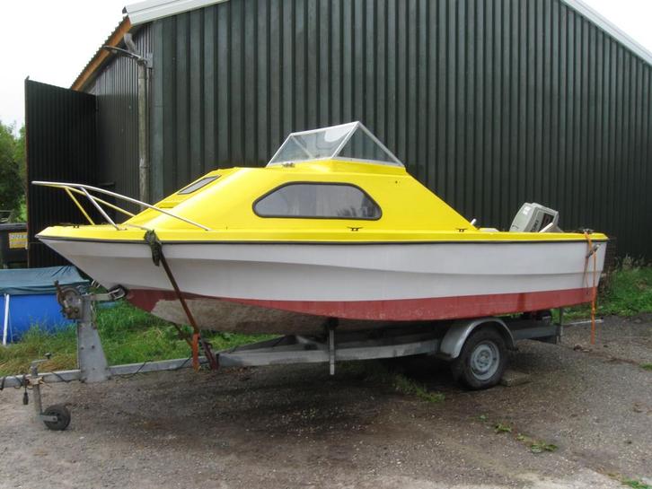 Tekoop mooie shetland 535, Watersport en Boten, Motorboten en Motorjachten, Polyester, Tot 6 meter, Benzine, Ophalen