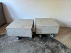 Xooon salom tafels 2st betonlook 50x50cm, Ophalen, 50 tot 100 cm, Zo goed als nieuw, Minder dan 50 cm
