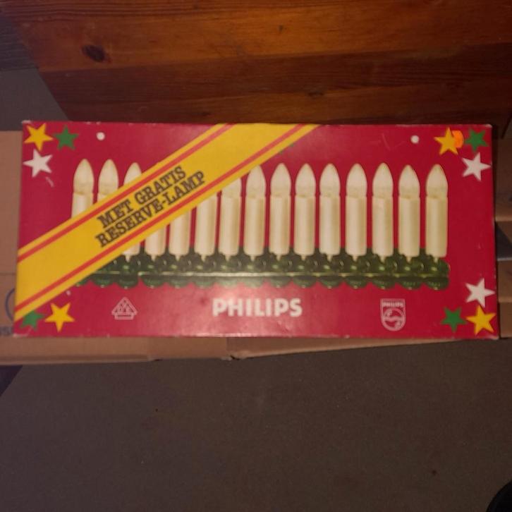 Vintage Philips kerstverlichting 15 lampjes, Diversen, Kerst, Gebruikt, Ophalen of Verzenden