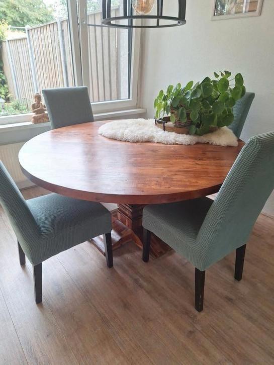 Massieve ronde eettafel Urban Sofa Ø150 – prachtig & stevig, Huis en Inrichting, Tafels | Eettafels, Zo goed als nieuw, 100 tot 150 cm
