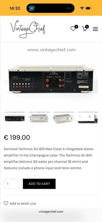 Technics amplifier SU610E5-K versterker beschikbaar voor biedingen