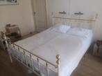 Vintage Bed 160x200 - Tweepersoons, Huis en Inrichting, Slaapkamer | Bedden, Ophalen, Gebruikt, Wit, Vintage