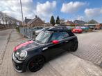 Mini 1.6 John Cooper Works Cabrio 2013 Zwart, Auto's, Voorwielaandrijving, 15 km/l, 4 cilinders, Cabriolet