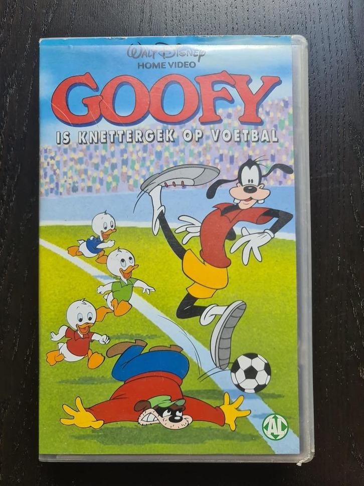 Disney VHS - Goofy is Knettergek op Voetbal (Nederlands), Cd's en Dvd's, VHS | Kinderen en Jeugd, Gebruikt, Tekenfilms en Animatie
