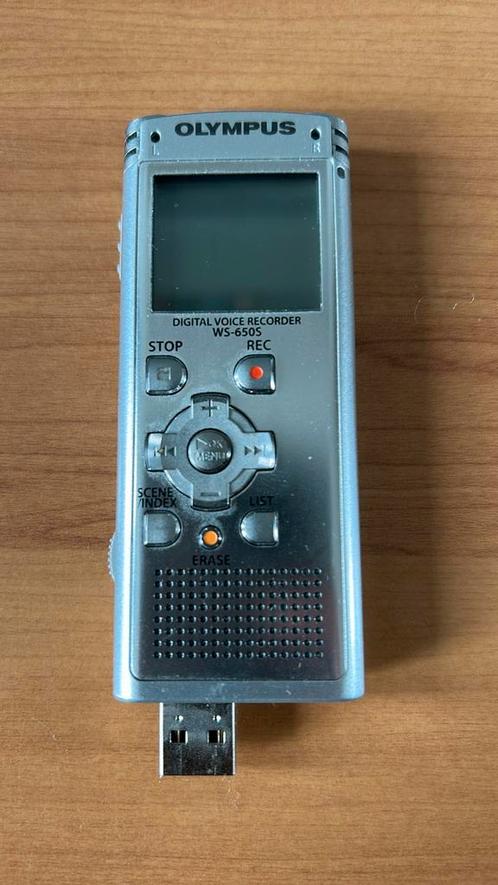 Olympus WS-650S voicerecorder, Audio, Tv en Foto, Professionele Audio-, Tv- en Video-apparatuur, Zo goed als nieuw, Audio, Ophalen of Verzenden