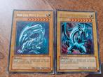 2 x Yu gi oh Blue eyes white dragon cards 1st edition, Ophalen of Verzenden, Losse kaart, Zo goed als nieuw