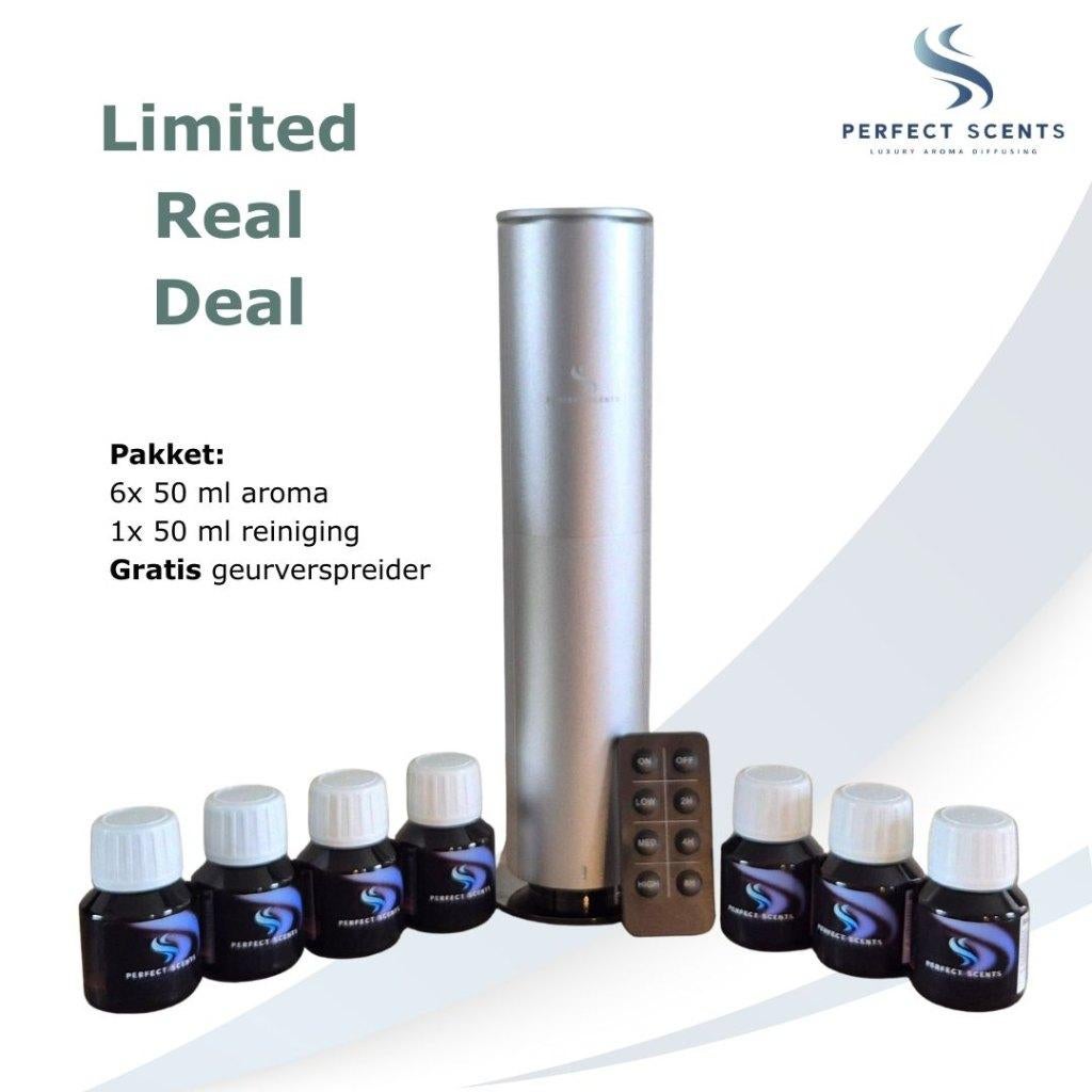 Half jaar Aroma pakket + GRATIS Geurmachine 40 m2 Zilver, Hooijdonkseweg 8A Breda, Ophalen of Verzenden, Perfect Scents Breda