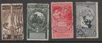 E949 Italie 1911 50 jaar koninkrijk gestempeld 100-103  duur, Verzenden, Gestempeld
