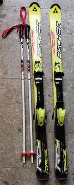 Ski's set met skischoenen en stokken voor kinderen, Fischer, Gebruikt, Ski's, 100 tot 140 cm