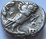 Attica zeldzame tetradrachme 454-350 voor Christus, Ophalen of Verzenden, Overige landen, Losse munt, Zilver