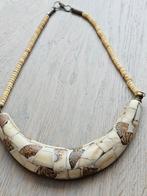 Etnische ketting met benen kralen, Sieraden, Tassen en Uiterlijk, Kettingen, Ophalen of Verzenden, Overige materialen