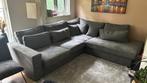 Luxe hoekbank in zachte velours look – 245 x 260 cm – Grijs, Ophalen, Zo goed als nieuw, Stof, Velours