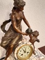 Franse marmeren pendule, grandioos mooi, Antiek en Kunst, Antiek | Klokken, Ophalen