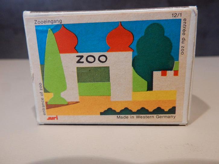 vintage JURI matchbox houten blokkendoosje nr.1, Antiek en Kunst, Antiek | Speelgoed, Ophalen of Verzenden